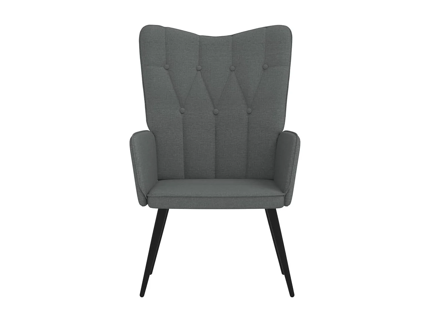 Silla de relajación de tela gris oscuro