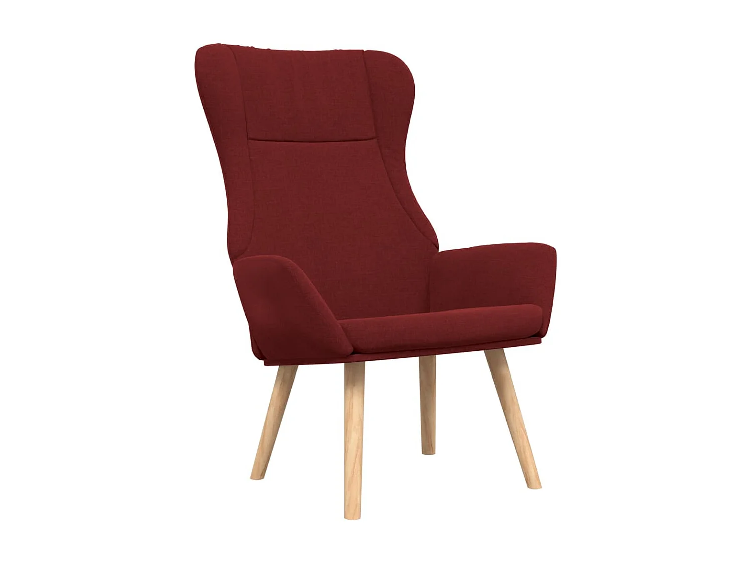Sillón de relax con taburete tela rojo tinto