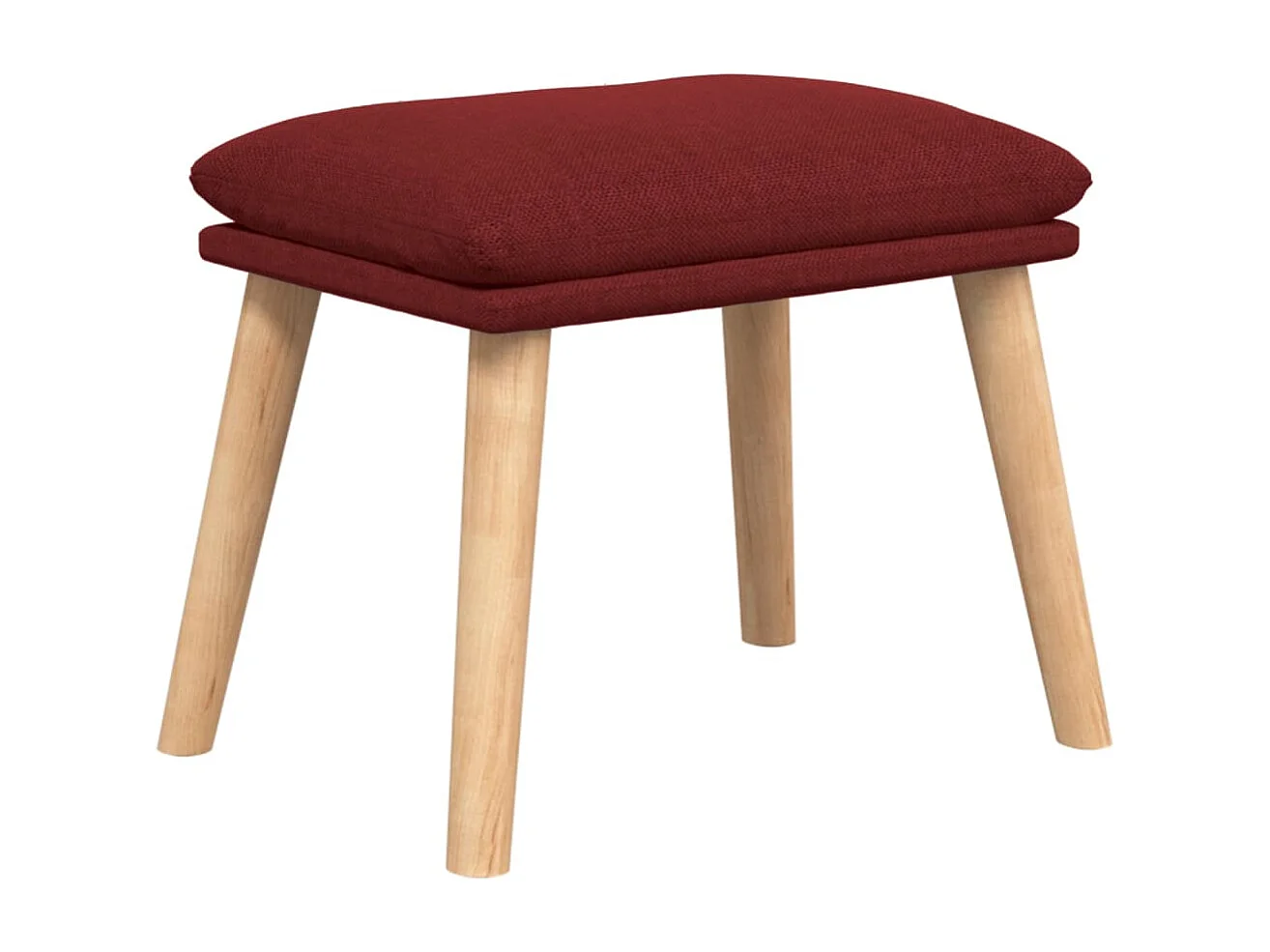 Sillón de relax con taburete tela rojo tinto