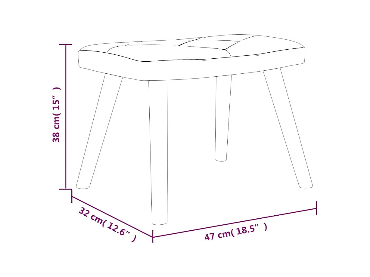 Fauteuil de relaxation avec repose-pied Patchwork Tissu