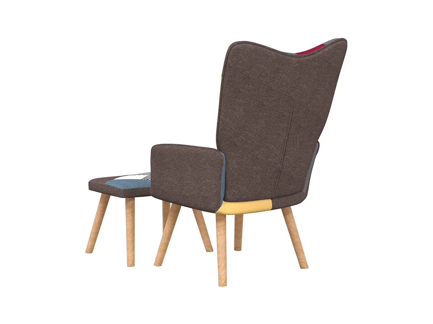 Fauteuil de relaxation avec repose-pied Patchwork Tissu