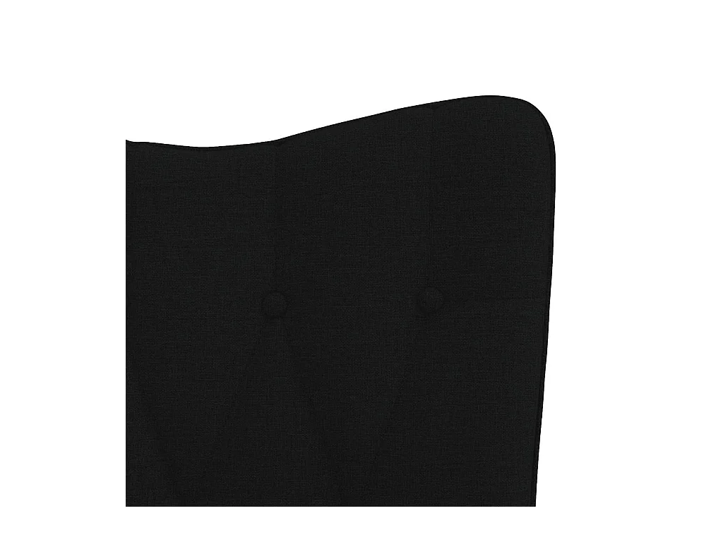Fauteuil de relaxation avec tabouret Noir Tissu