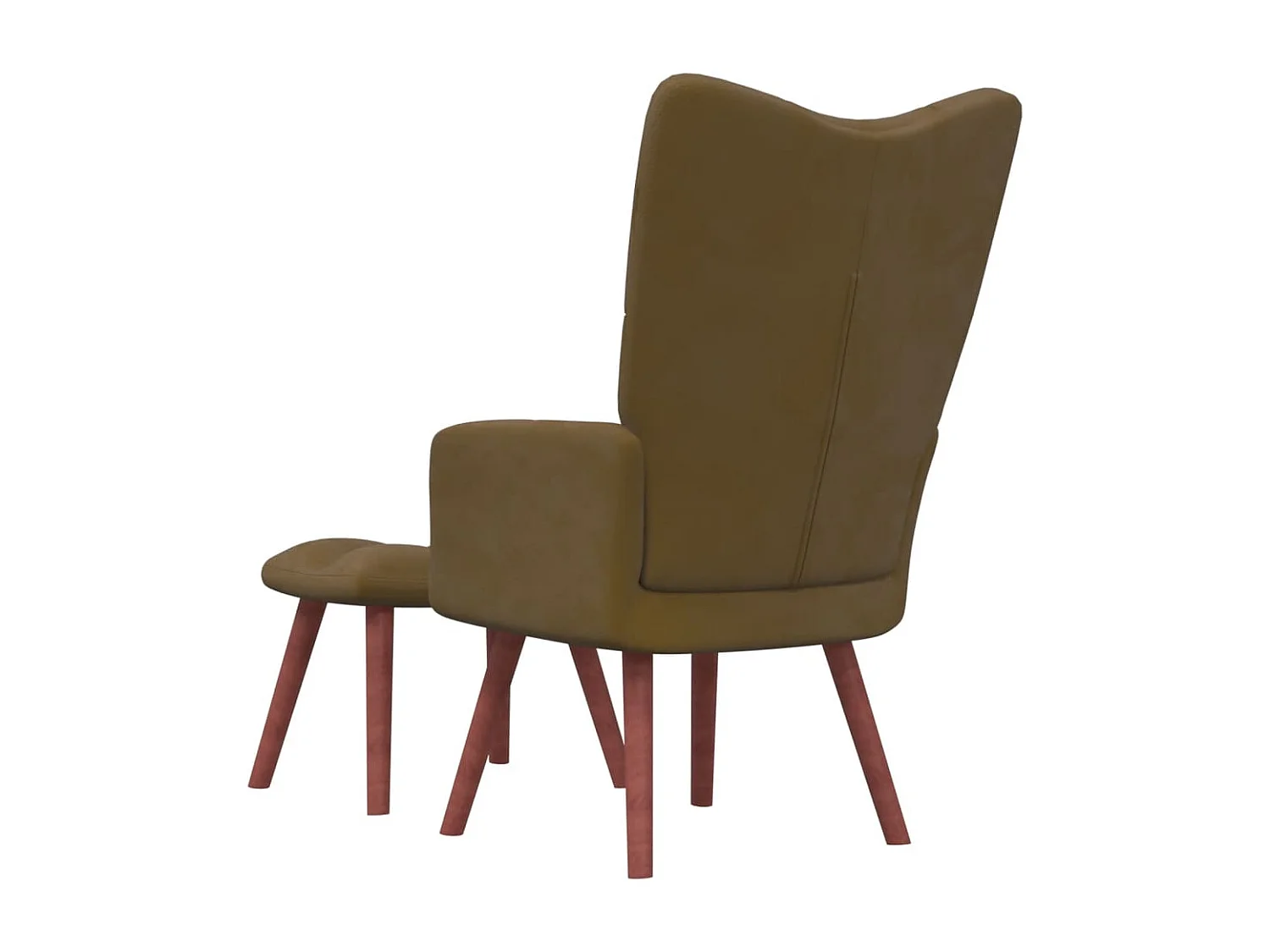 Fauteuil de relaxation avec repose-pied Marron Velours