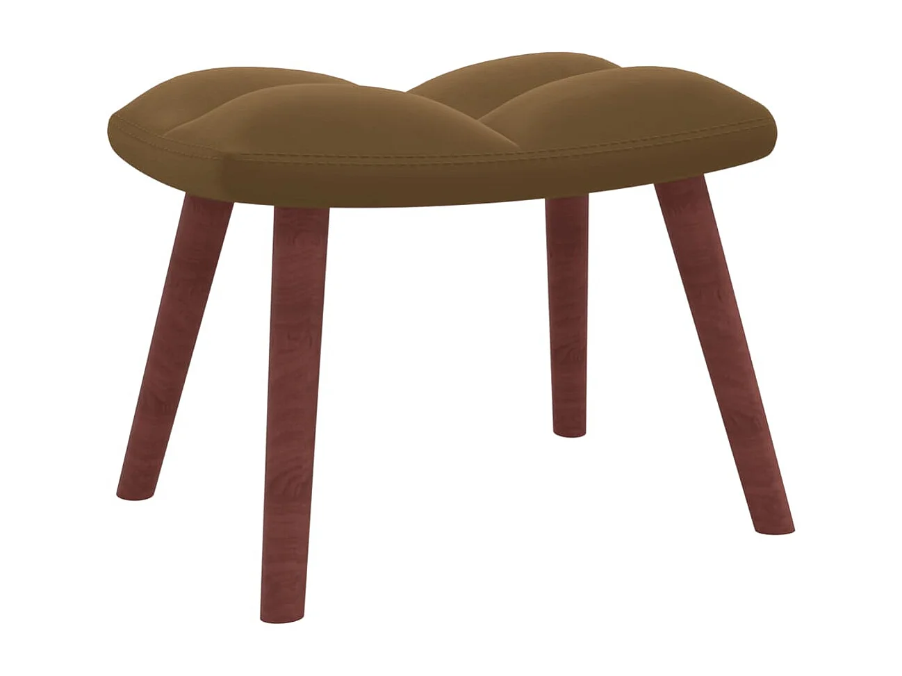 Fauteuil de relaxation avec repose-pied Marron Velours