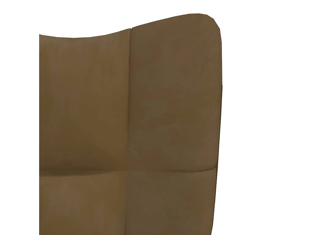 Fauteuil de relaxation avec repose-pied Marron Velours