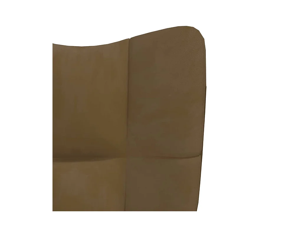 Fauteuil de relaxation avec repose-pied Marron Velours