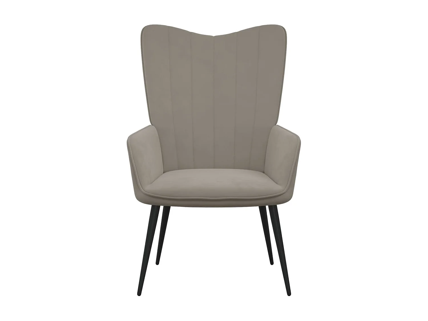 Fauteuil de relaxation avec repose-pied Gris clair Velours