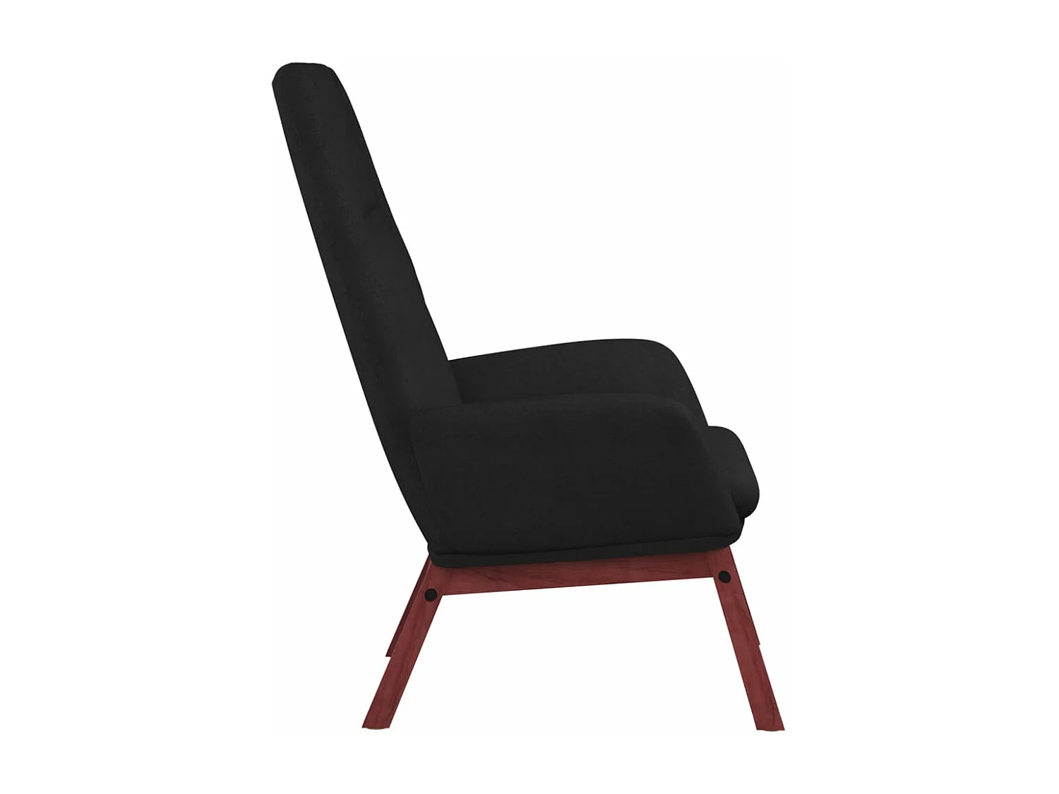 Fauteuil de relaxation Noir Tissu
