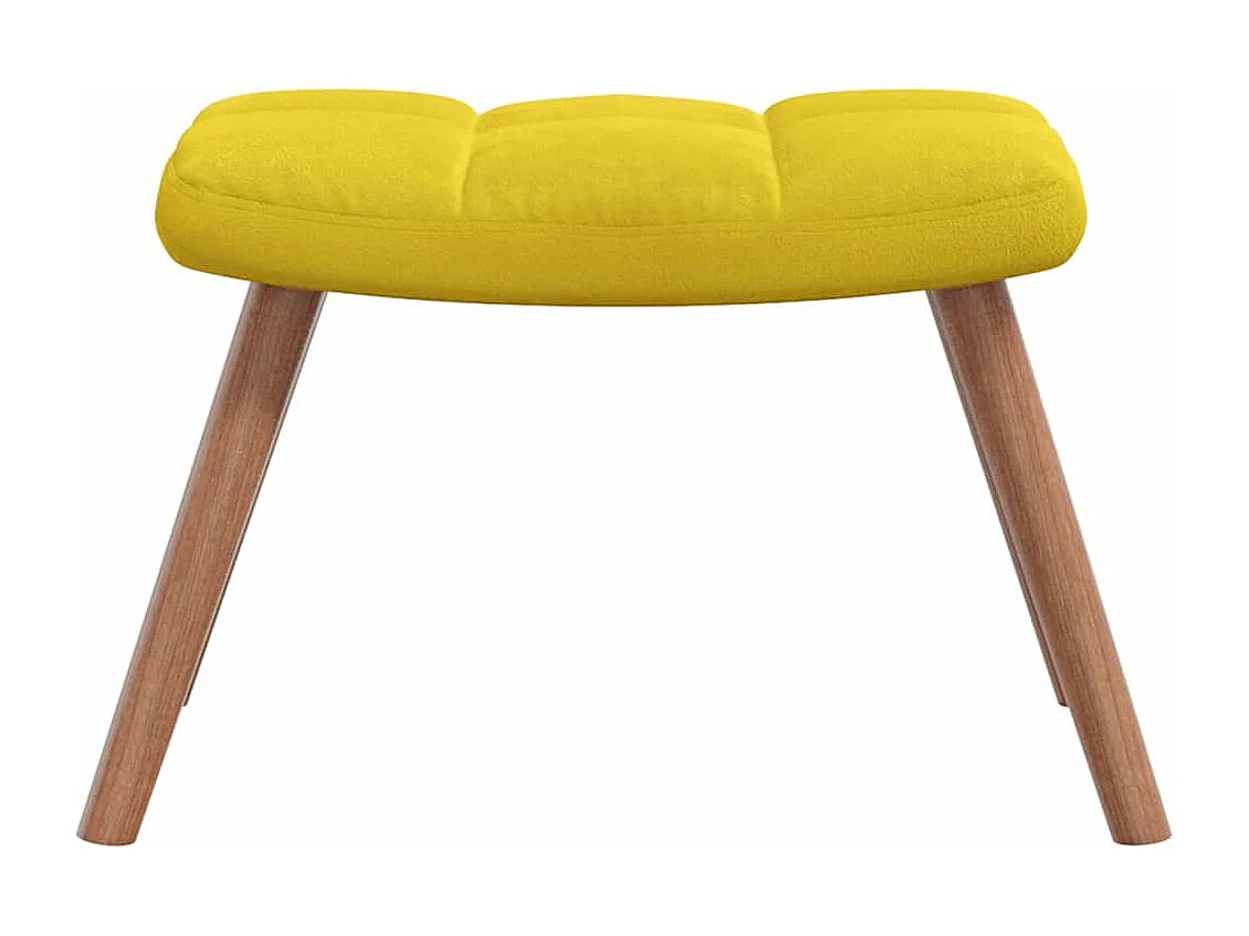 Fauteuil de relaxation avec repose-pied Jaune moutarde Velours