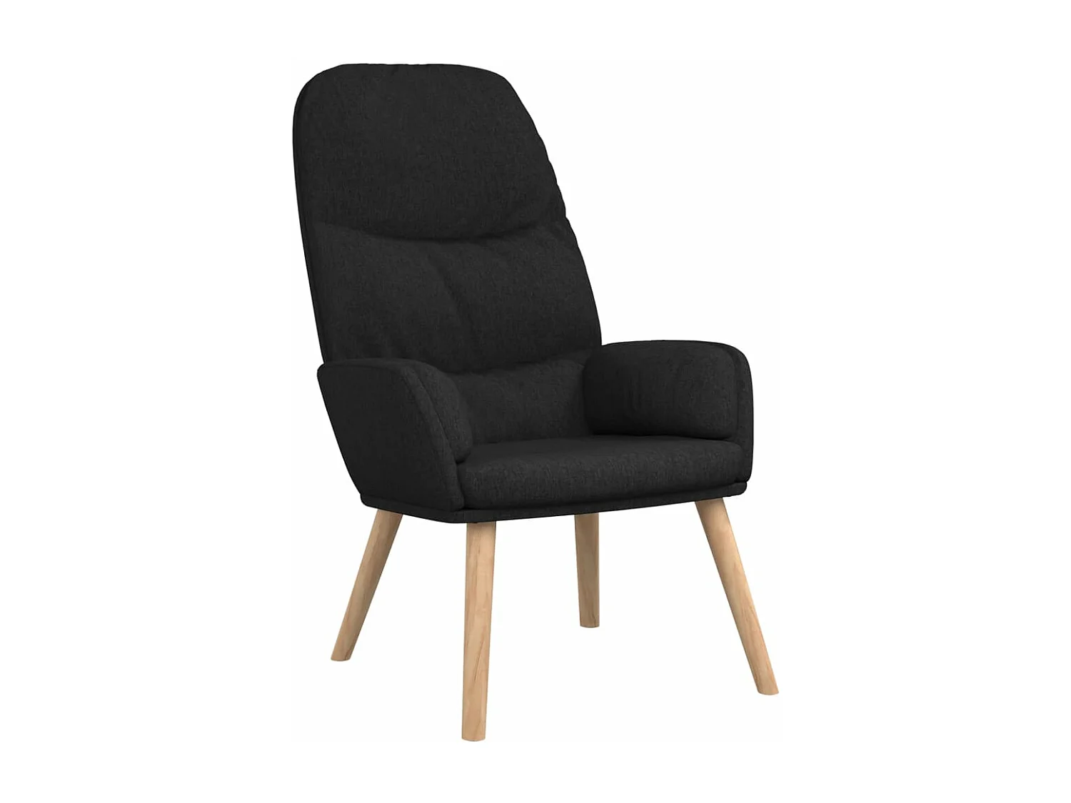 Sillón de relax con reposapiés tela negro