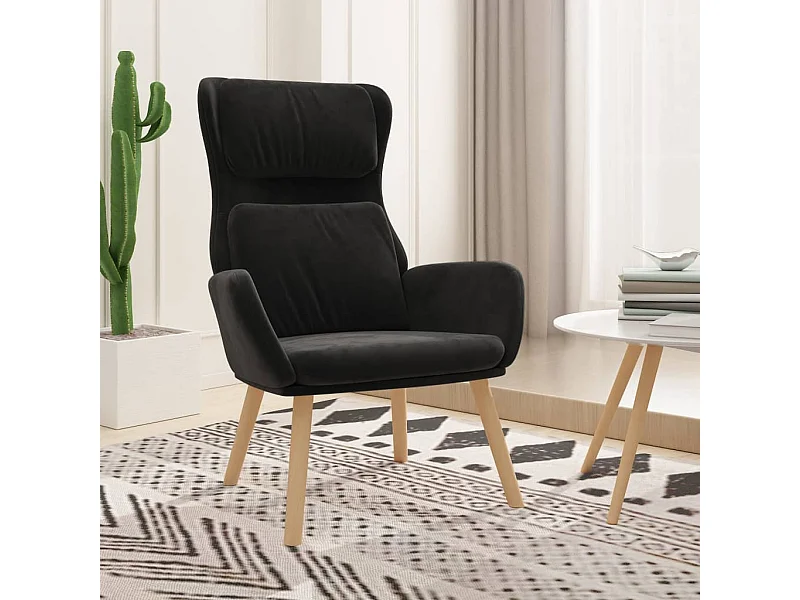Fauteuil de relaxation Noir Velours
