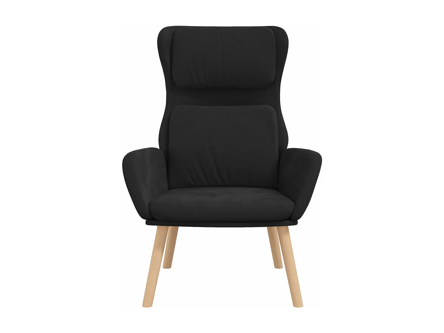 Relaxstoel fluweel zwart