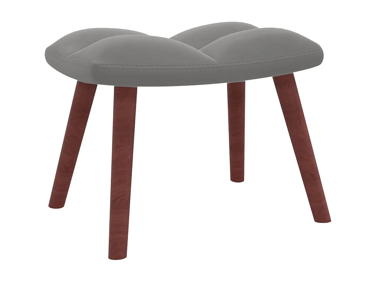 Fauteuil de relaxation avec repose-pied Gris clair Velours