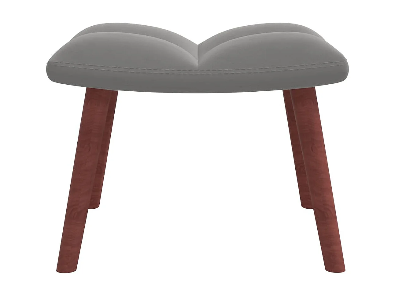 Fauteuil de relaxation avec repose-pied Gris clair Velours