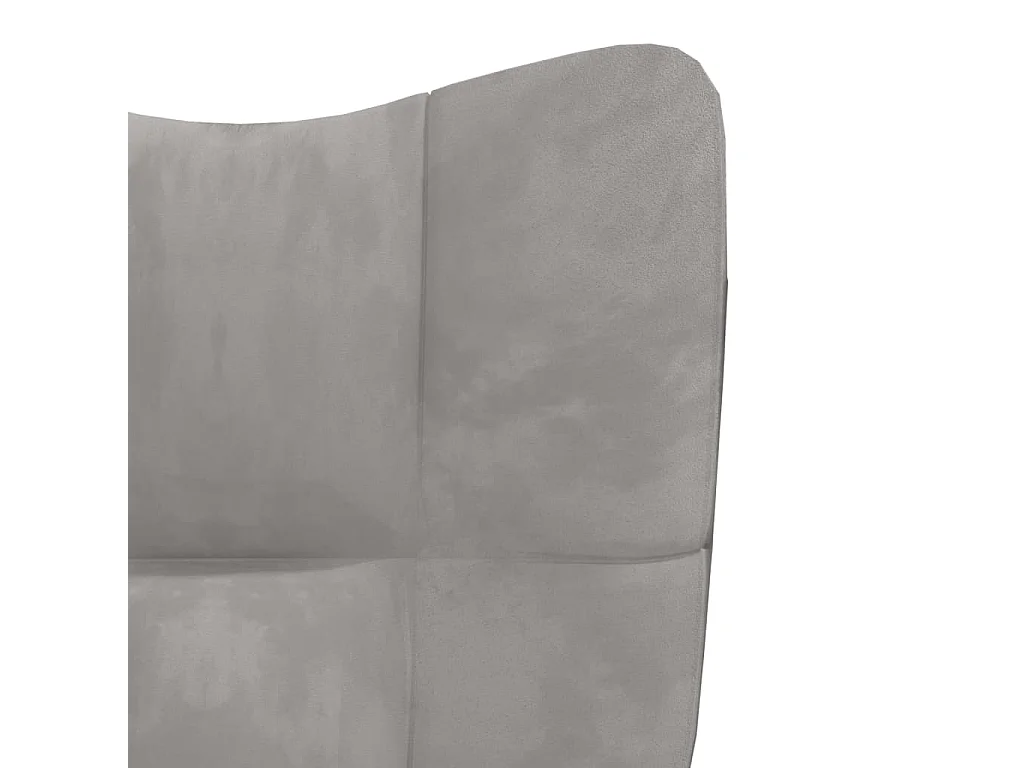 Fauteuil de relaxation avec repose-pied Gris clair Velours
