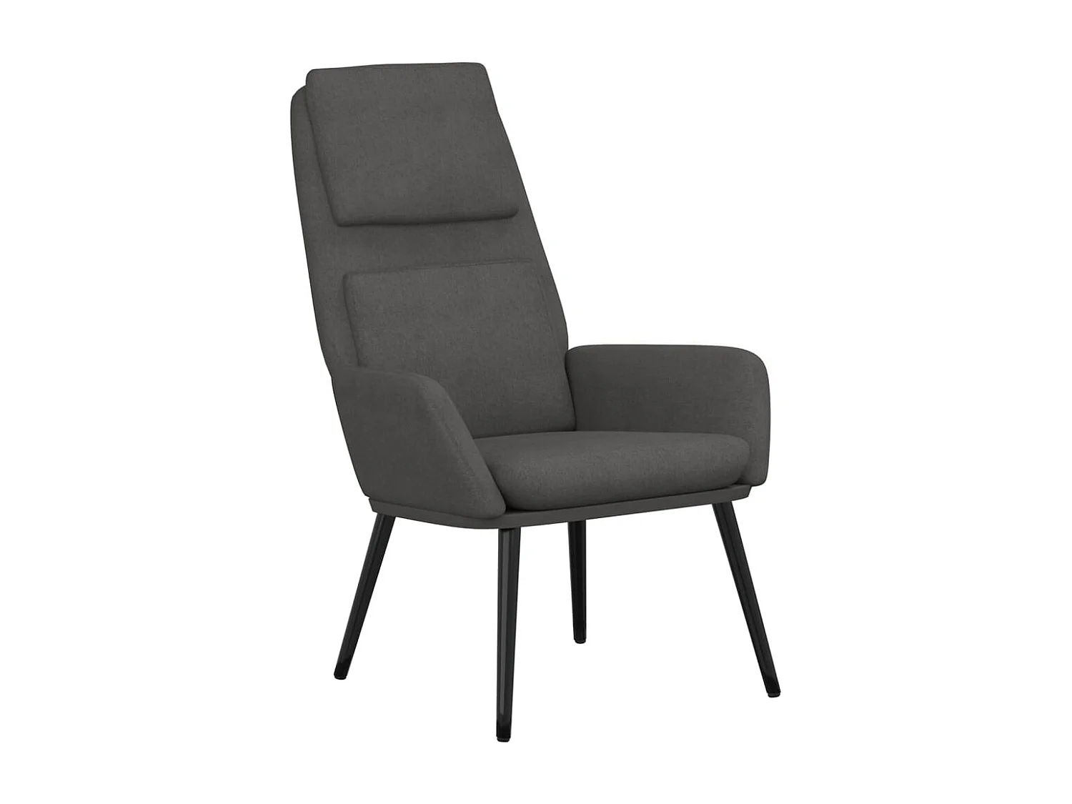 Fauteuil de relaxation Gris foncé Tissu