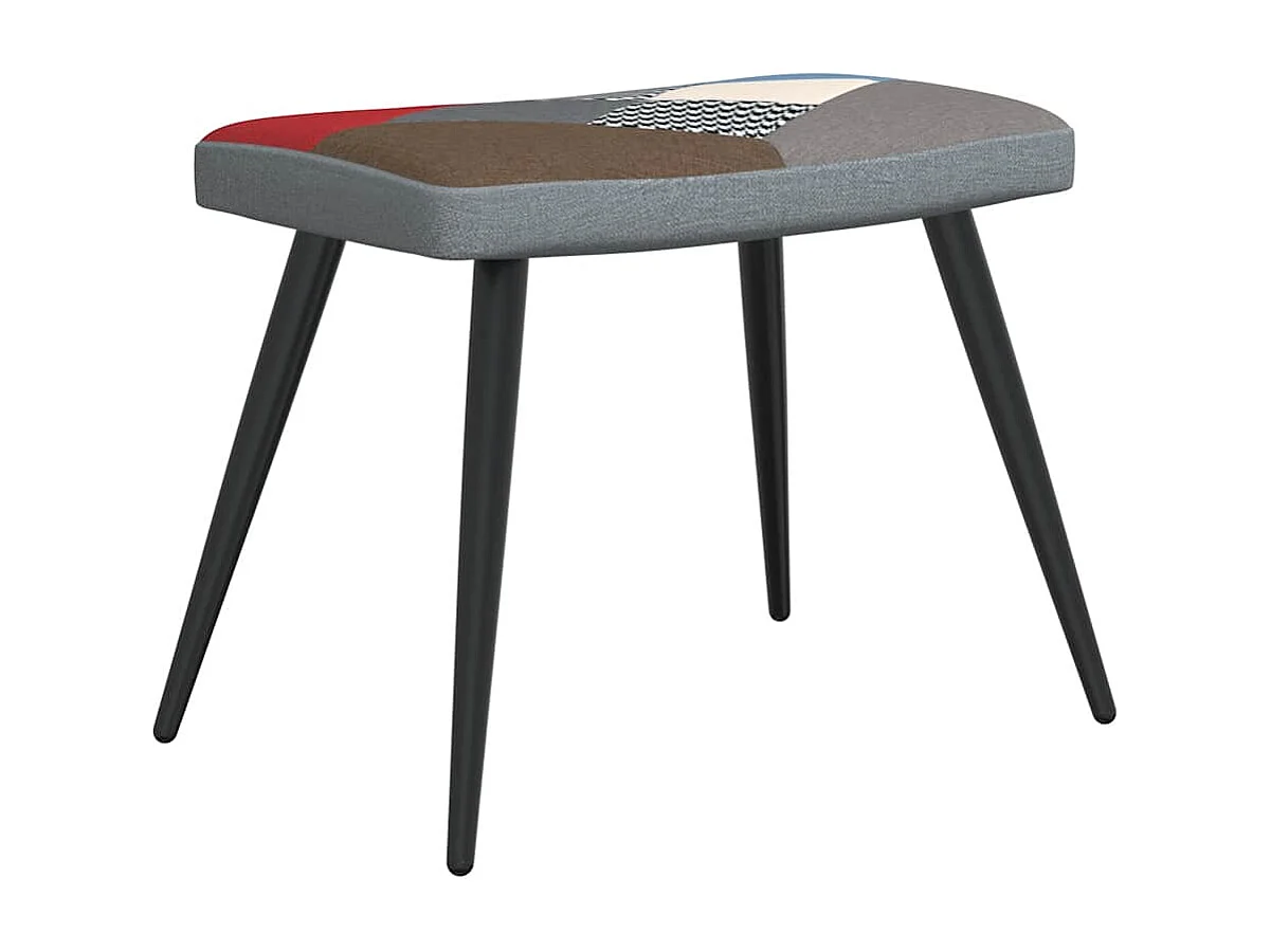 Fauteuil de relaxation avec repose-pied Patchwork Tissu