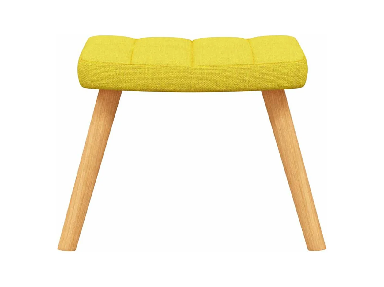 Fauteuil de relaxation avec tabouret Jaune moutarde Tissu