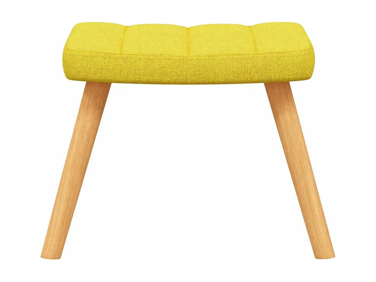 Fauteuil de relaxation avec tabouret Jaune moutarde Tissu