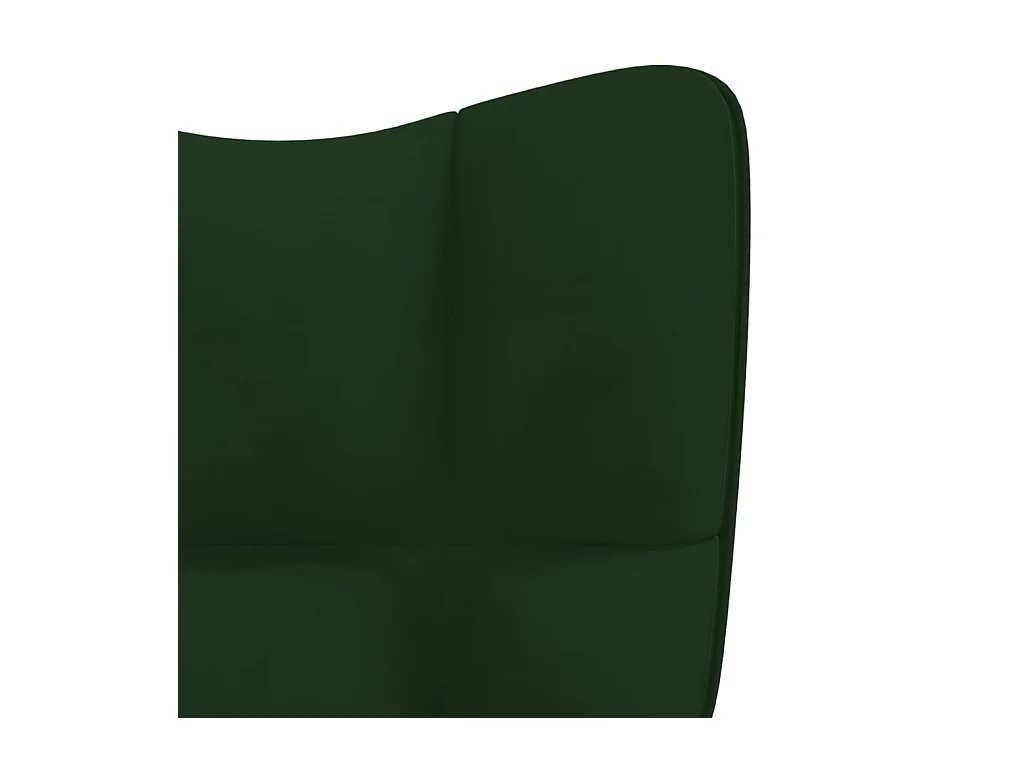 Fauteuil de relaxation Vert foncé Velours
