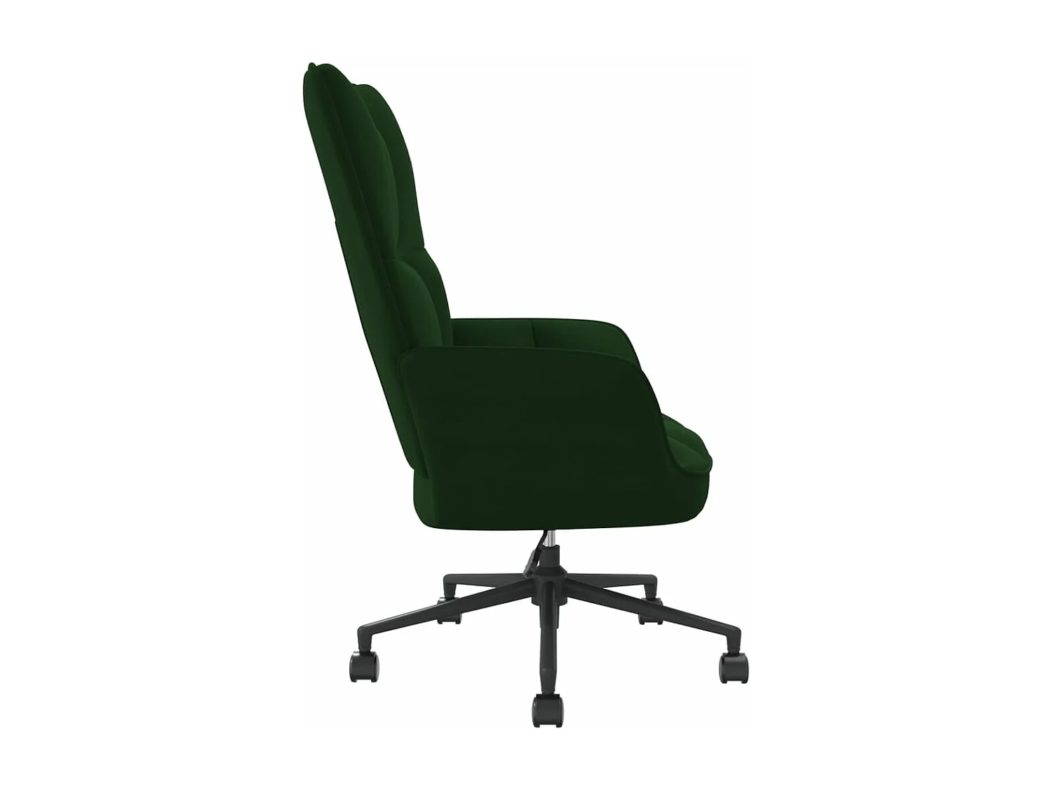 Fauteuil de relaxation Vert foncé Velours