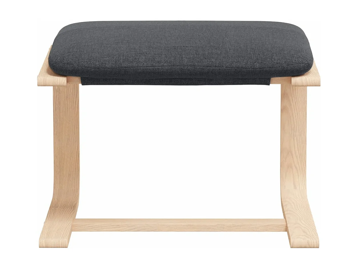 Fauteuil de relaxation avec repose-pied Gris foncé Tissu