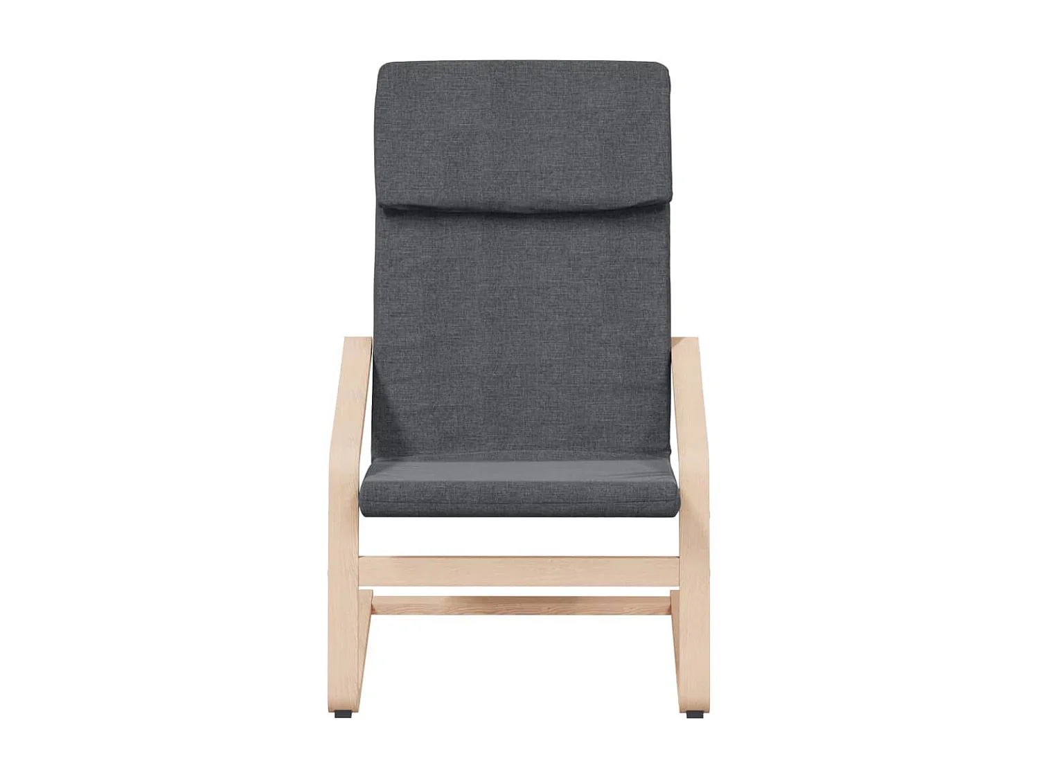 Fauteuil de relaxation avec repose-pied Gris foncé Tissu