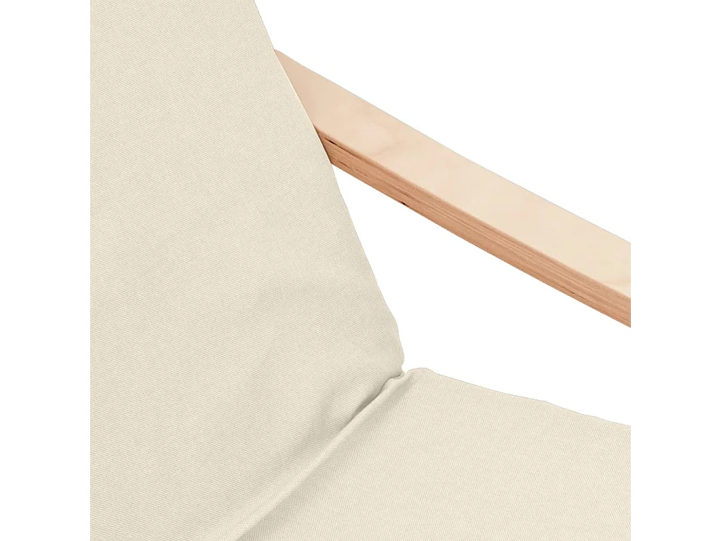 Fauteuil de relaxation avec repose-pied Crème Tissu