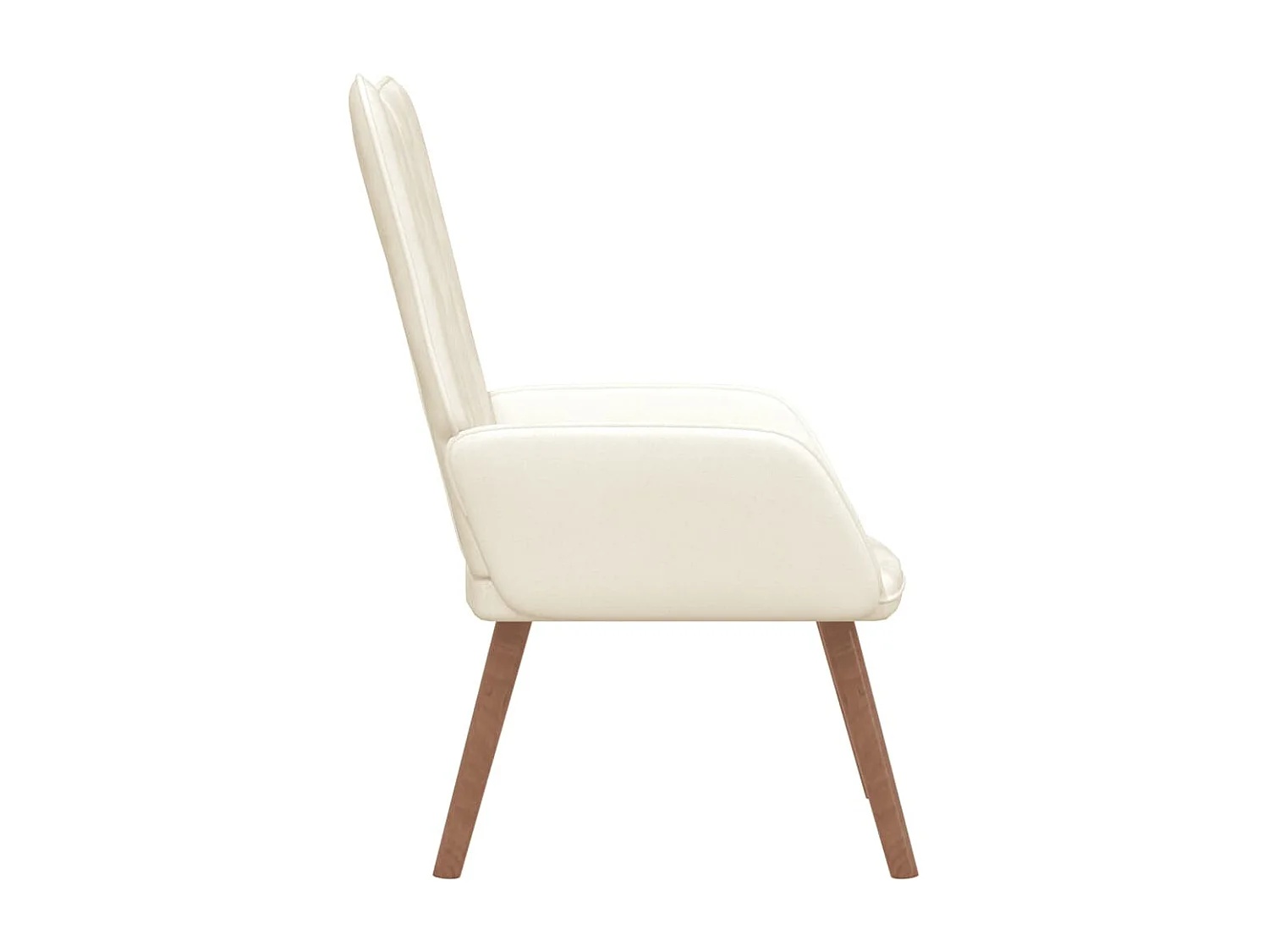 Relaxstoel fluweel crèmewit