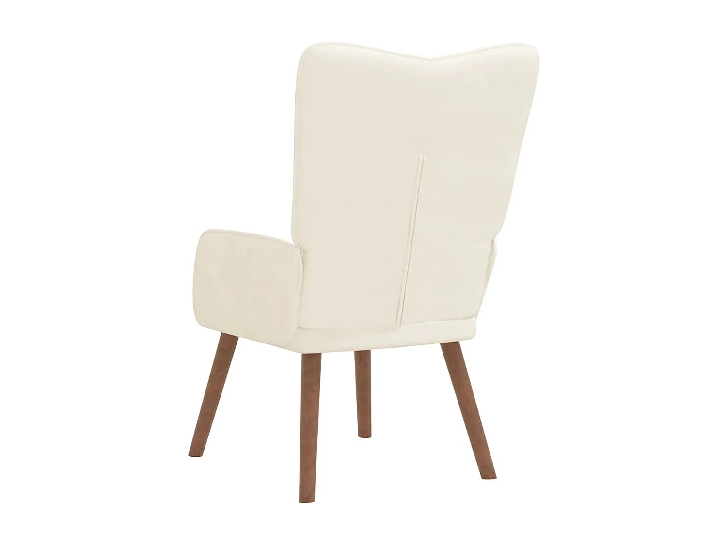 Relaxstoel fluweel crèmewit