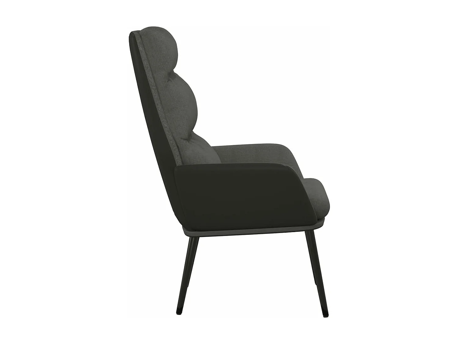 Fauteuil de relaxation Gris foncé Tissu
