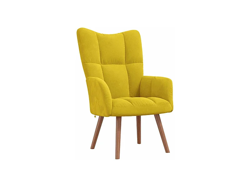 Fauteuil de relaxation Jaune moutarde Velours