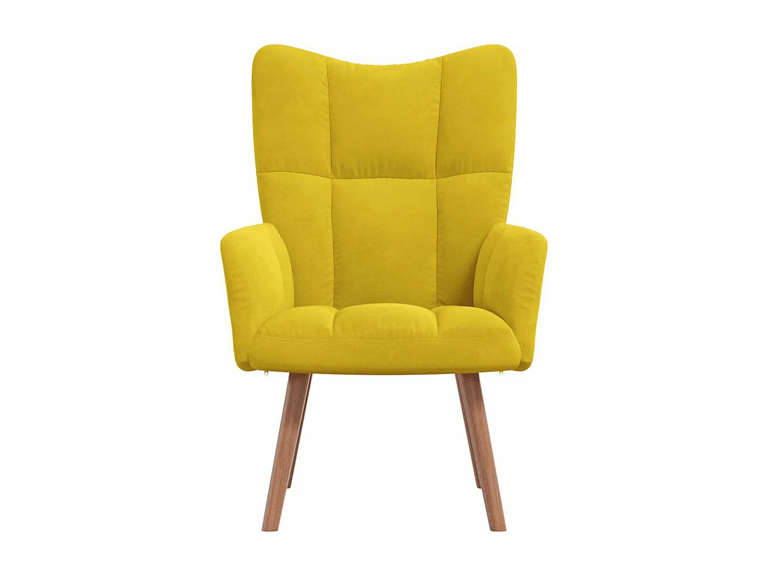 Fauteuil de relaxation Jaune moutarde Velours