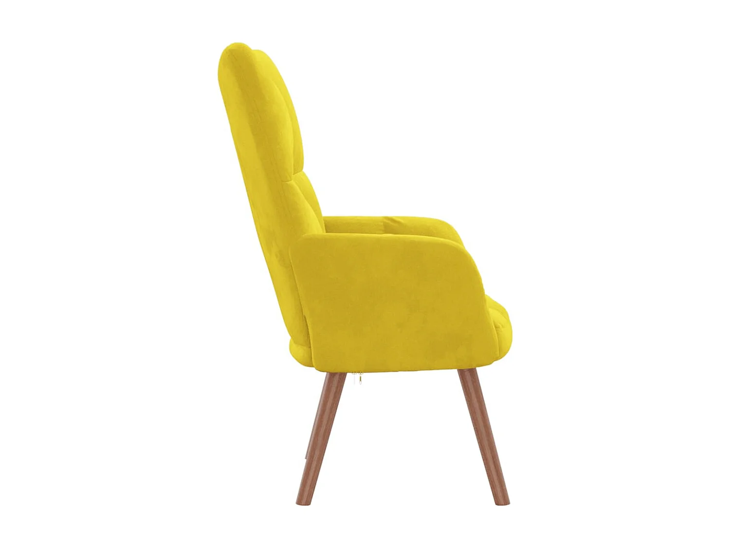 Fauteuil de relaxation Jaune moutarde Velours