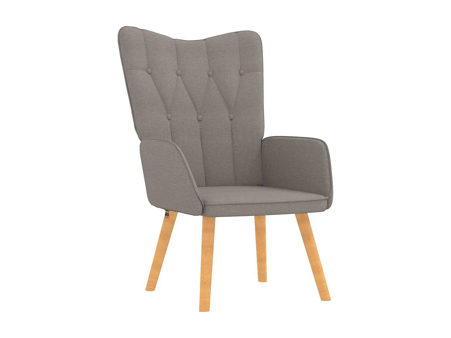 Fauteuil de relaxation avec tabouret Taupe Tissu