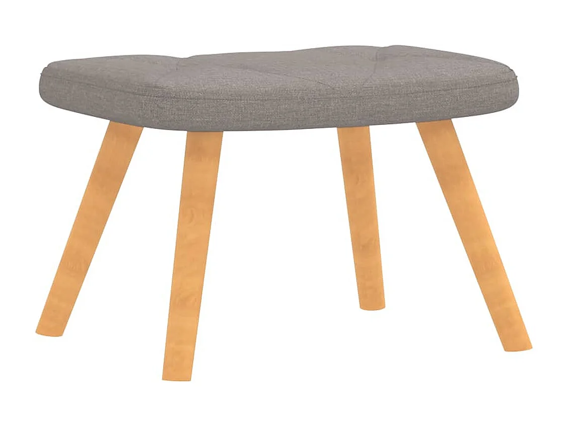 Fauteuil de relaxation avec tabouret Taupe Tissu