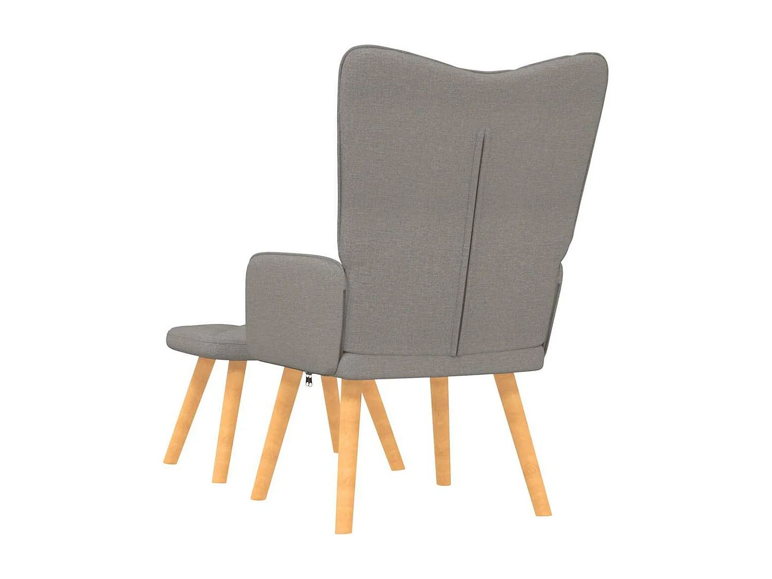 Fauteuil de relaxation avec tabouret Taupe Tissu