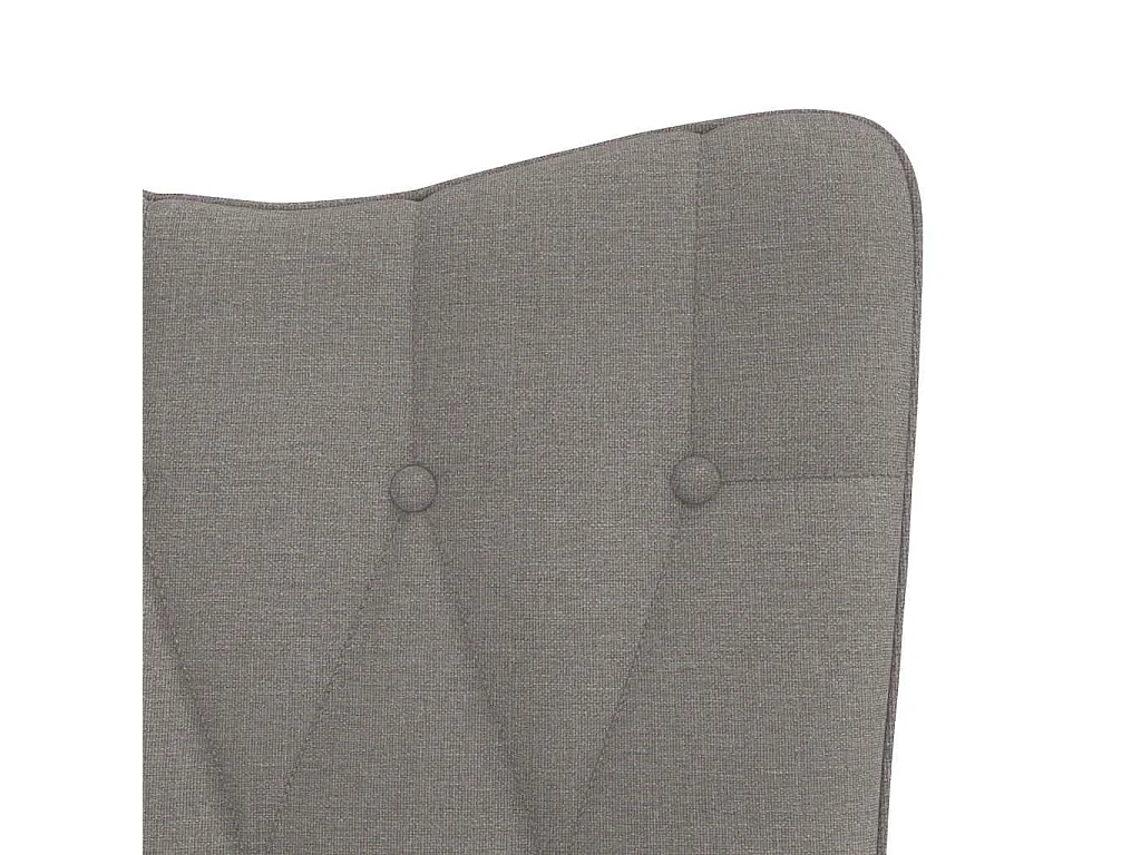 Fauteuil de relaxation avec tabouret Taupe Tissu