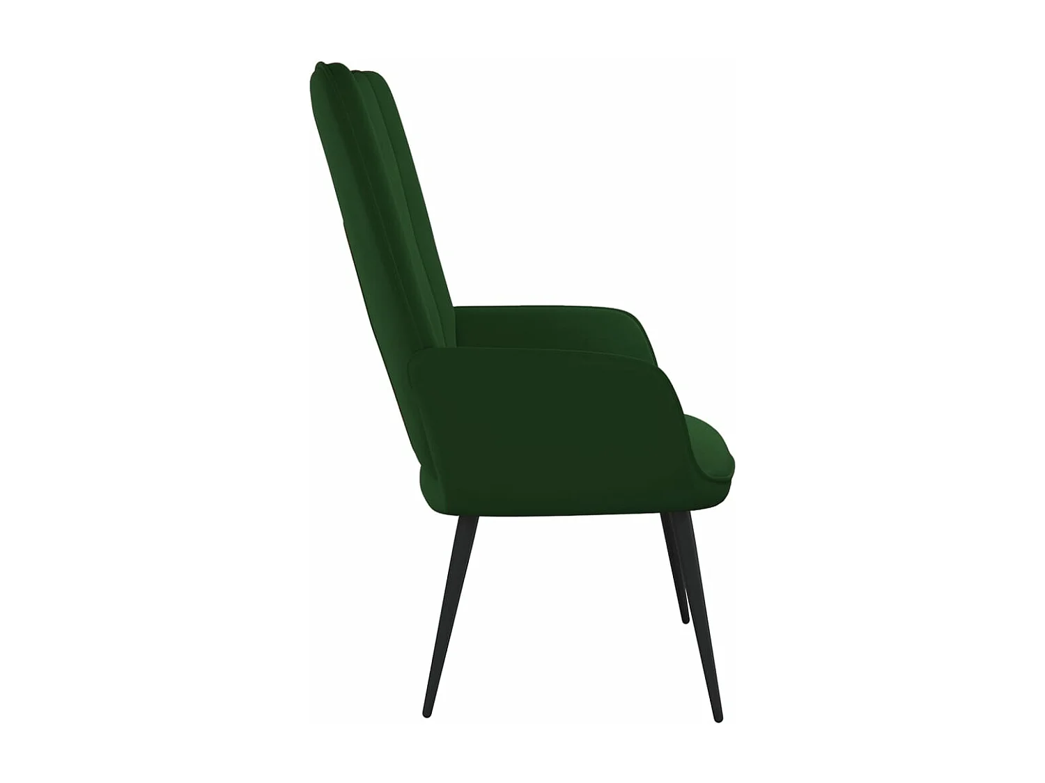 Fauteuil de relaxation Vert foncé Velours
