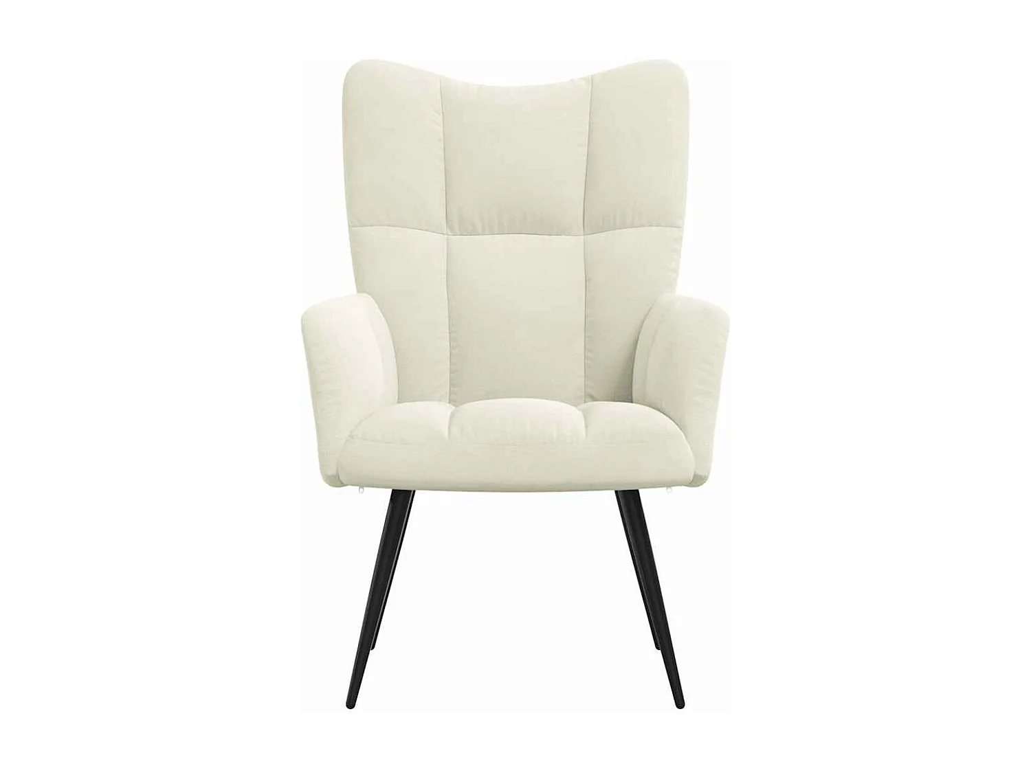 Fauteuil de relaxation Blanc crème Velours