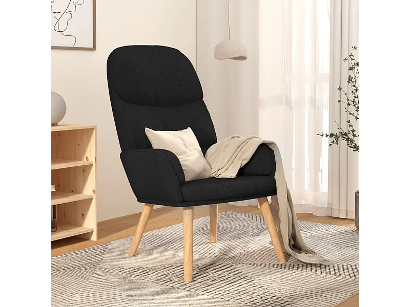 Sillón de relax de tela negro