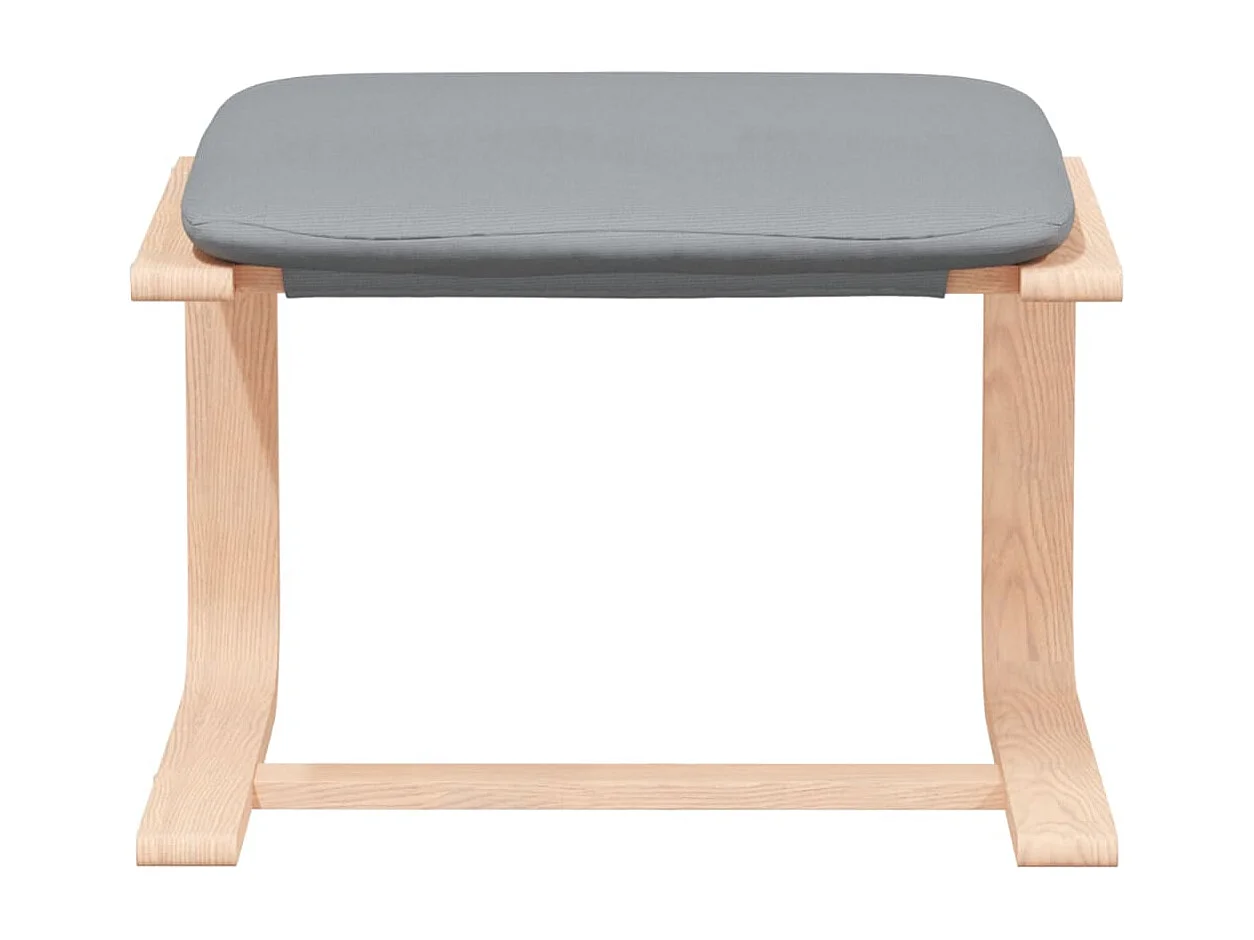 Sillón de relax con taburete tela gris claro