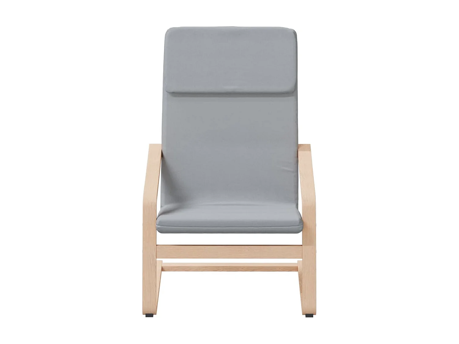 Fauteuil de relaxation avec repose-pied Gris clair Tissu