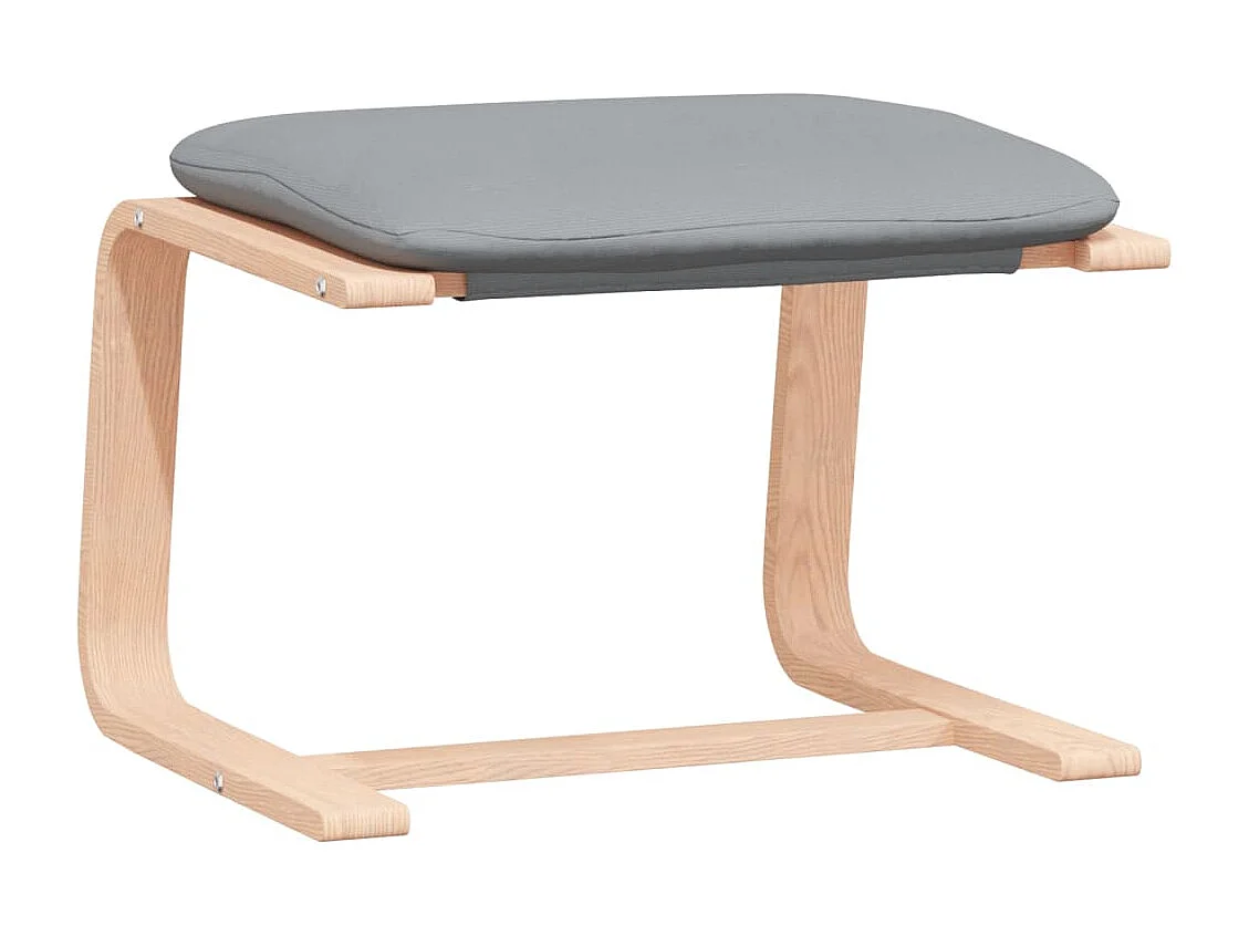 Fauteuil de relaxation avec repose-pied Gris clair Tissu