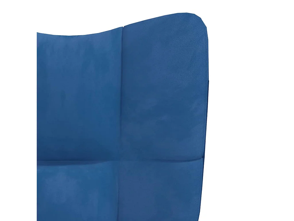 Fauteuil de relaxation avec repose-pied Bleu Velours