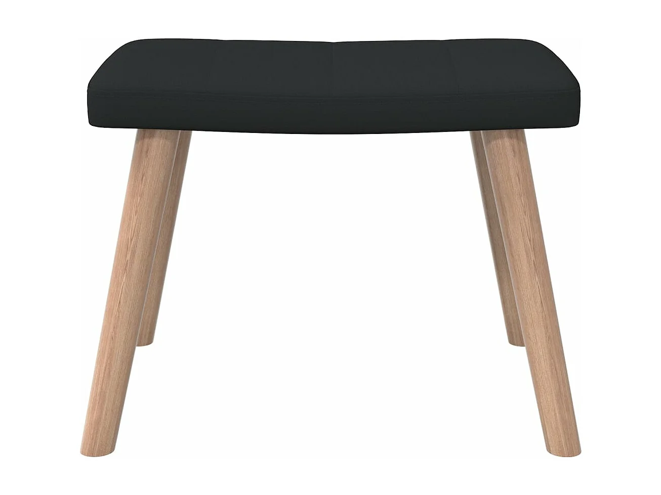 Cadeira de descanso com banco tecido preto