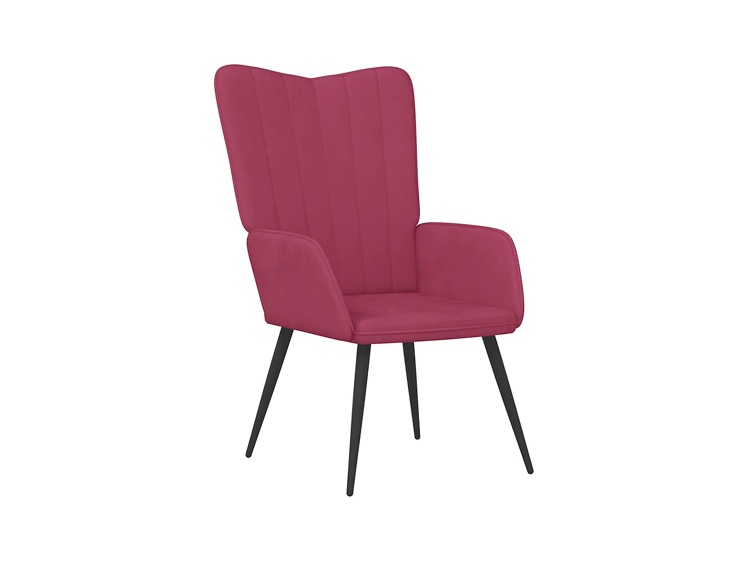 Fauteuil de relaxation Rouge bordeaux Velours