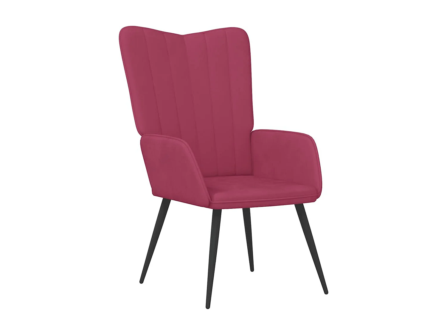Fauteuil de relaxation Rouge bordeaux Velours