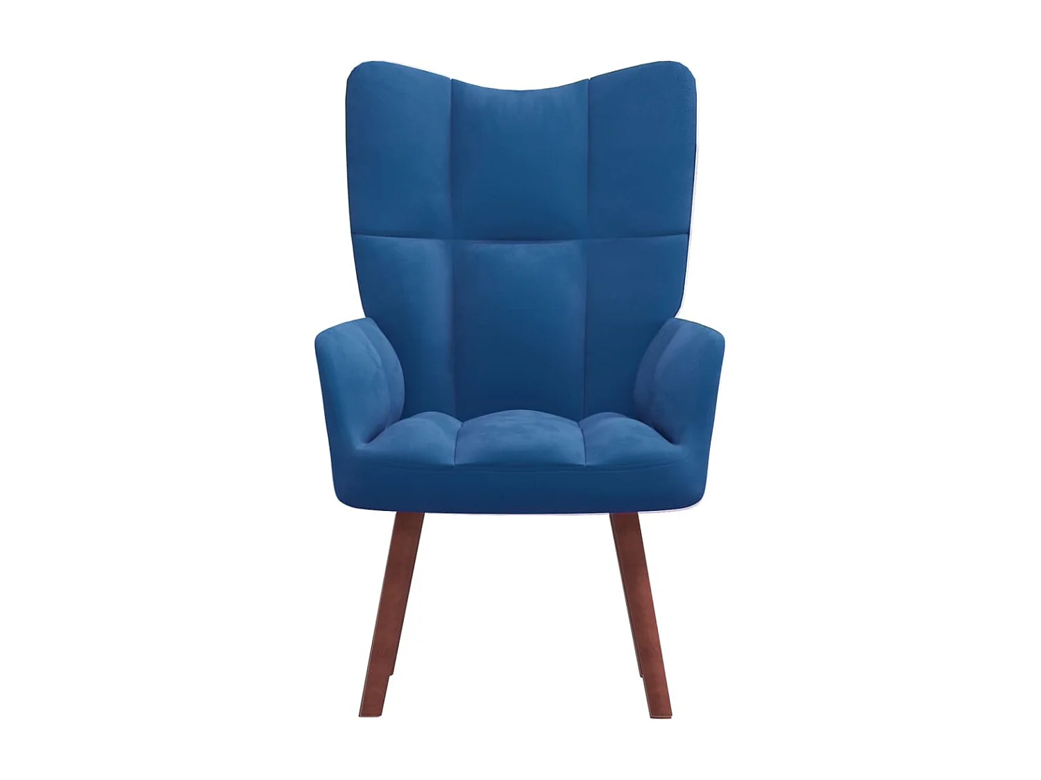 Relaxstoel fluweel blauw