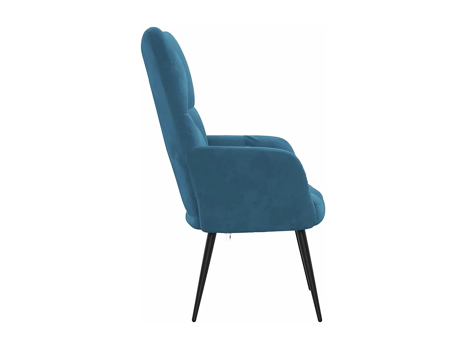 Relaxstoel fluweel blauw